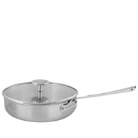 M'INOX360 28cm stainless steel sauté pan with lid