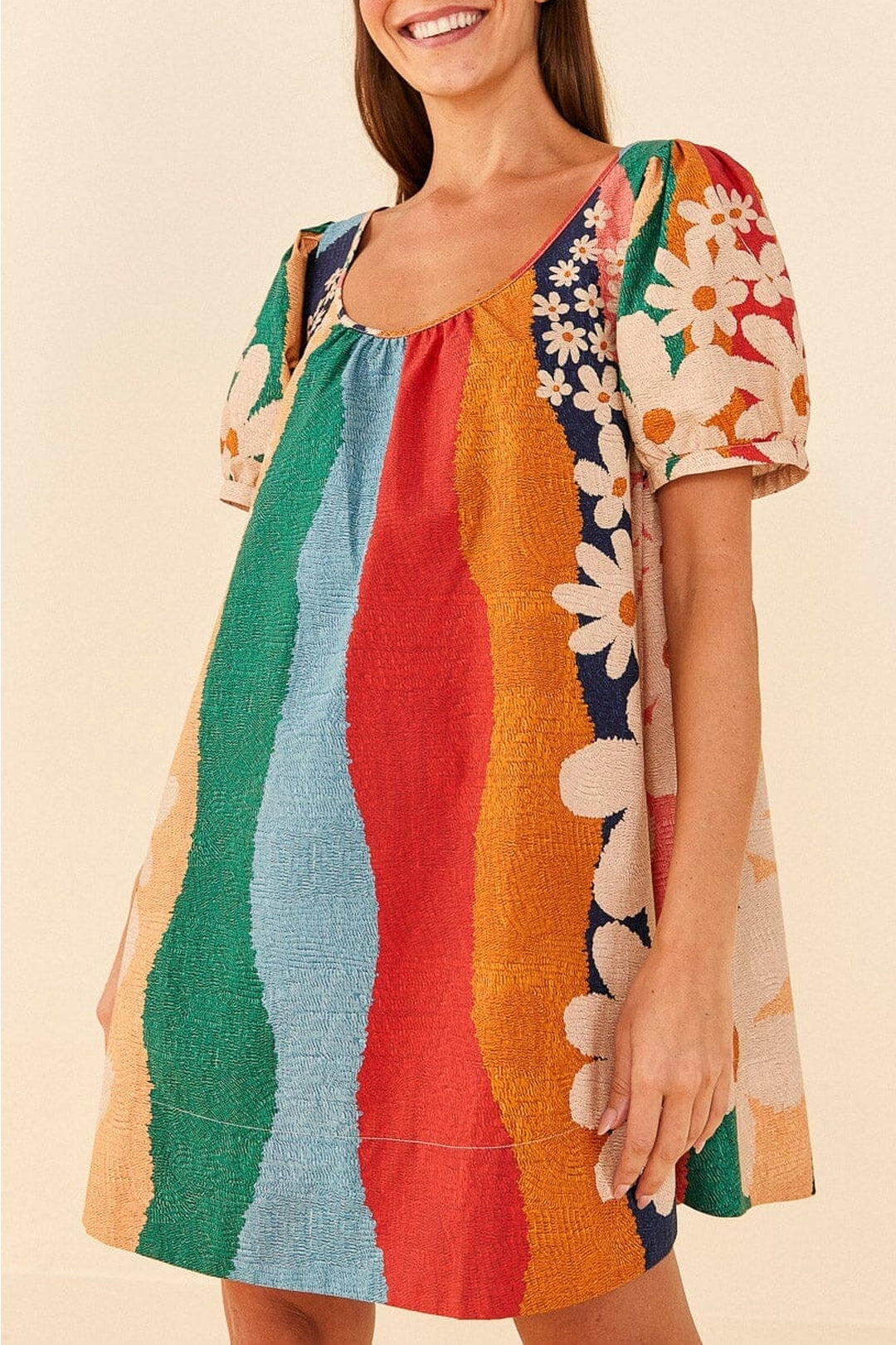 Robe courte Super Fun Daisy - Multicolore