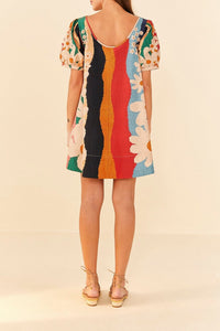 Robe courte Super Fun Daisy - Multicolore