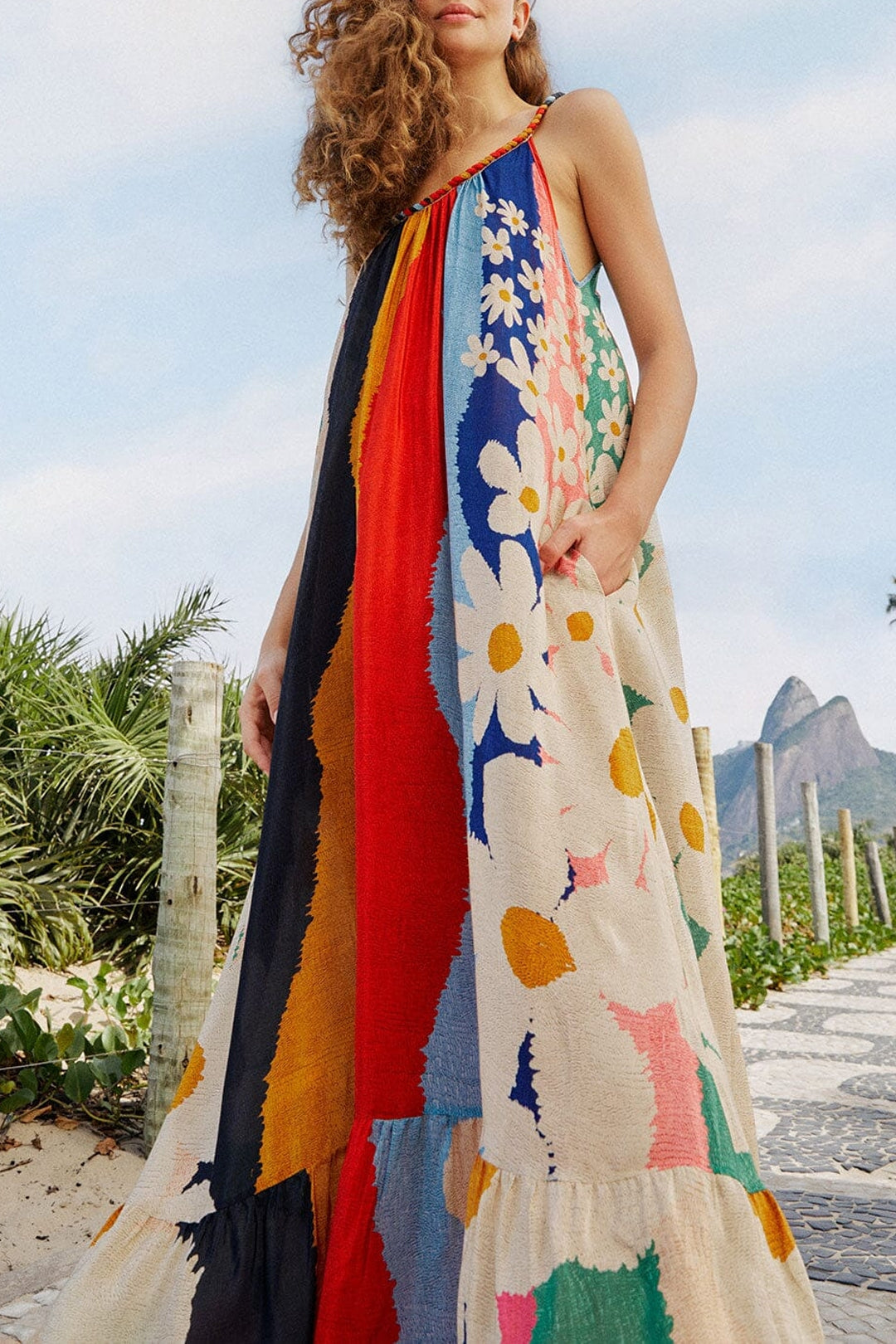 MEDIA OFF LINE_Robe longue Super Fun Daisy - Multicolore
