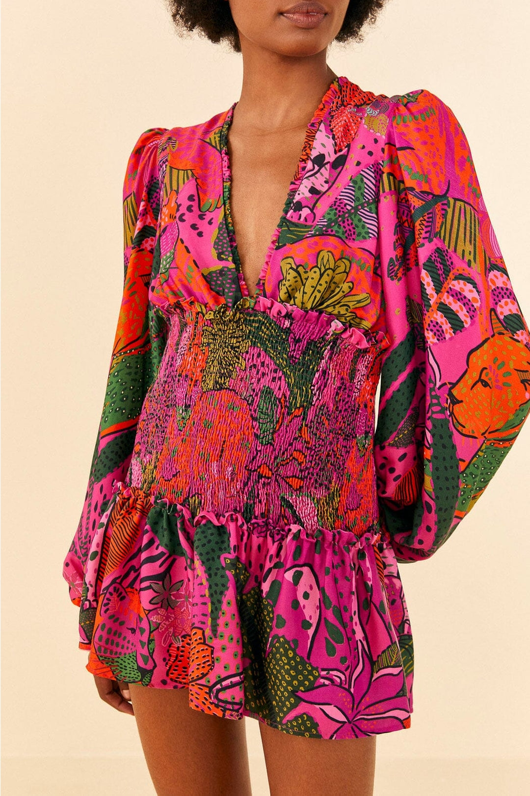 MEDIA OFF LINE_Robe courte Cool Leopards - Rose