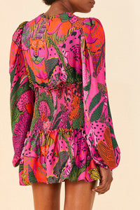 MEDIA OFF LINE_Robe courte Cool Leopards - Rose