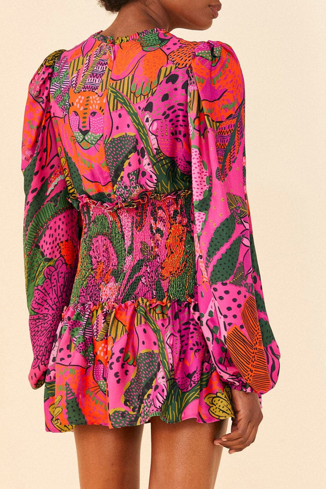 MEDIA OFF LINE_Robe courte Cool Leopards - Rose