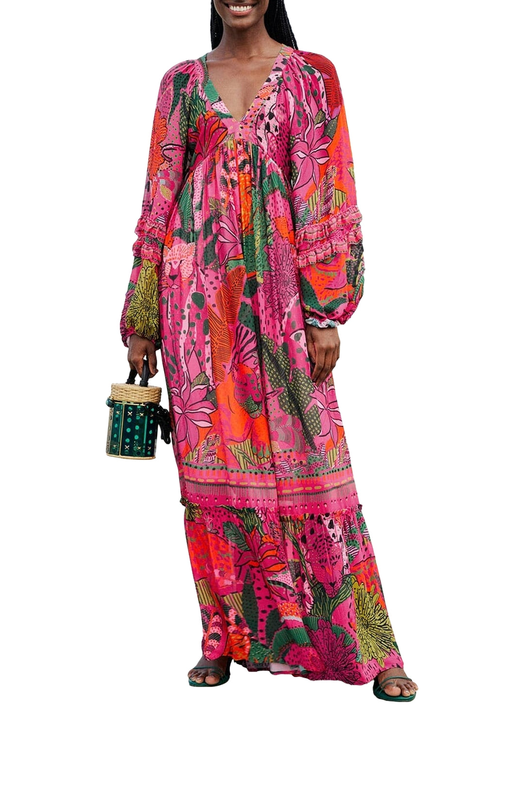 MEDIA OFF LINE_Robe maxi Cool Leopards - Rose
