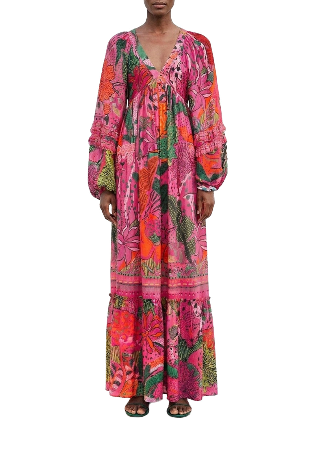 Robe longue Cool Leopards - Rose