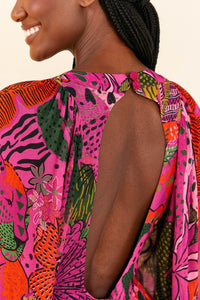MEDIA OFF LINE_Robe maxi Cool Leopards - Rose