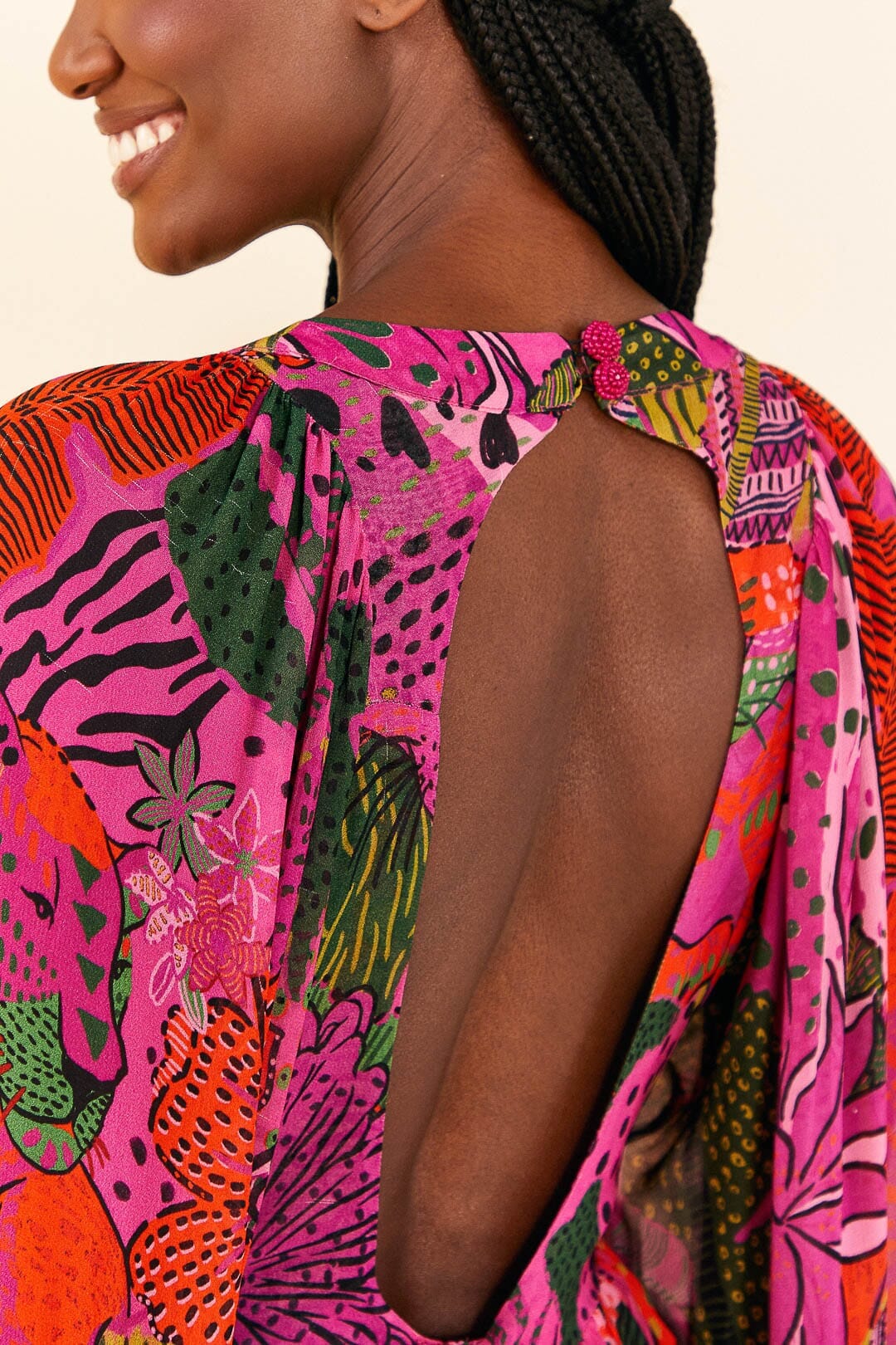 MEDIA OFF LINE_Robe maxi Cool Leopards - Rose