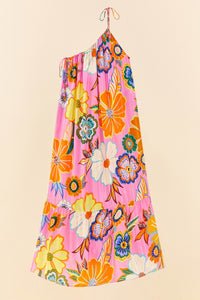 Robe longue Full Garden - Rose