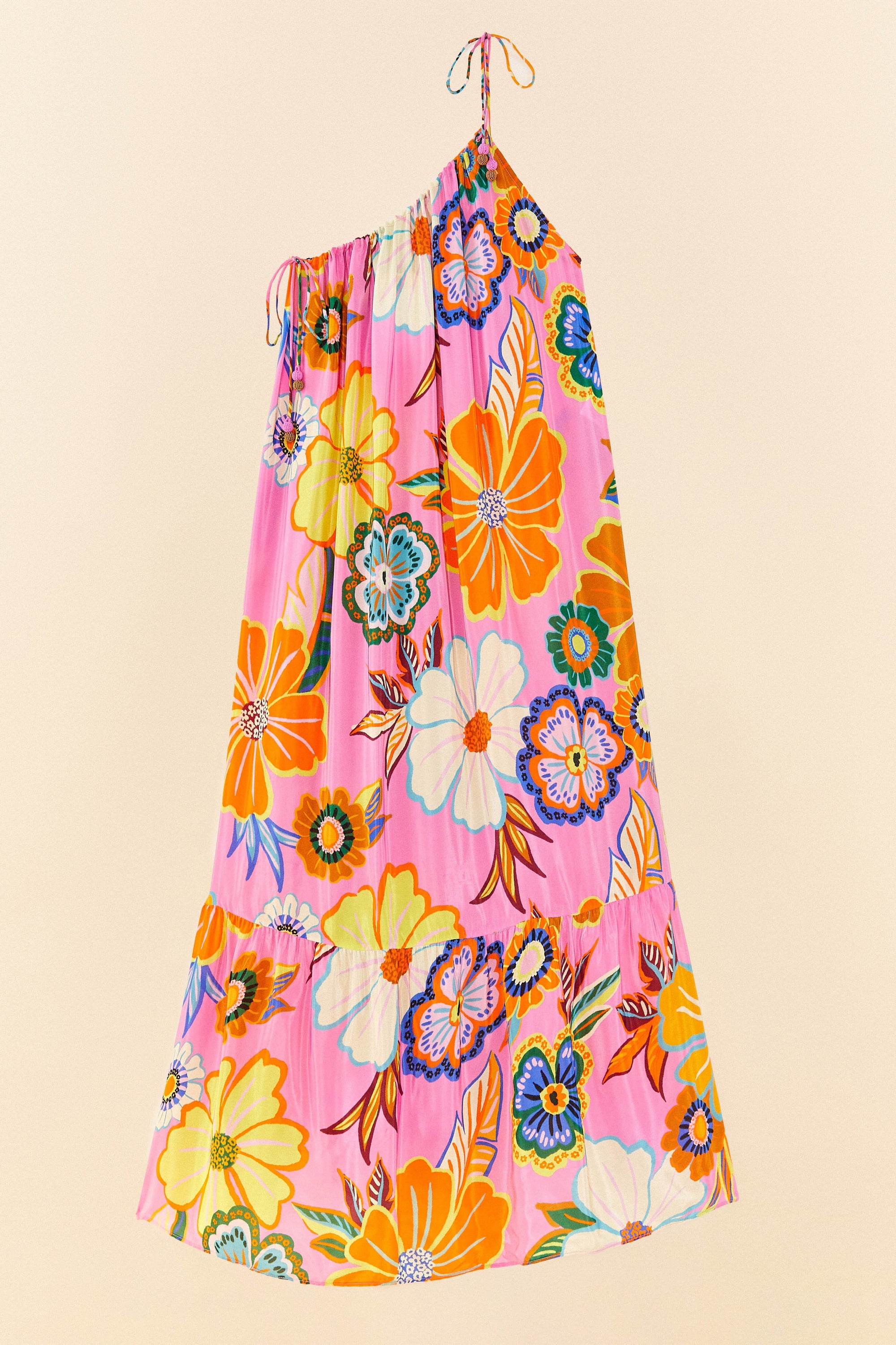 Robe longue Full Garden - Rose