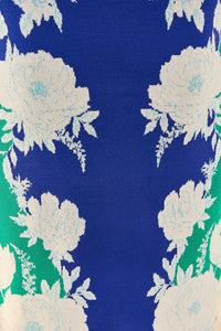 Robe longue Soft Garden en maille - Bleu