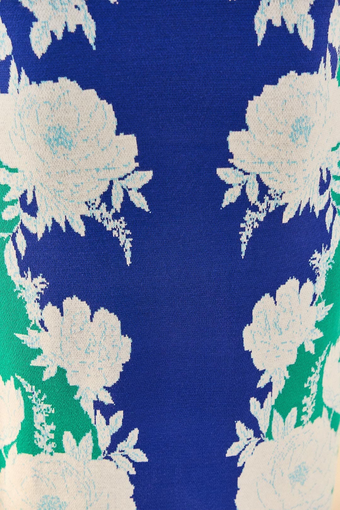 Robe longue Soft Garden en maille - Bleu