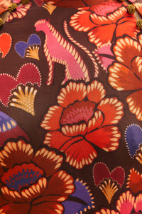 Robe courte à manches longues - Marron
