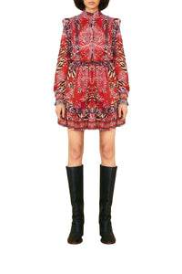 Robe courte Ruffled - Rose