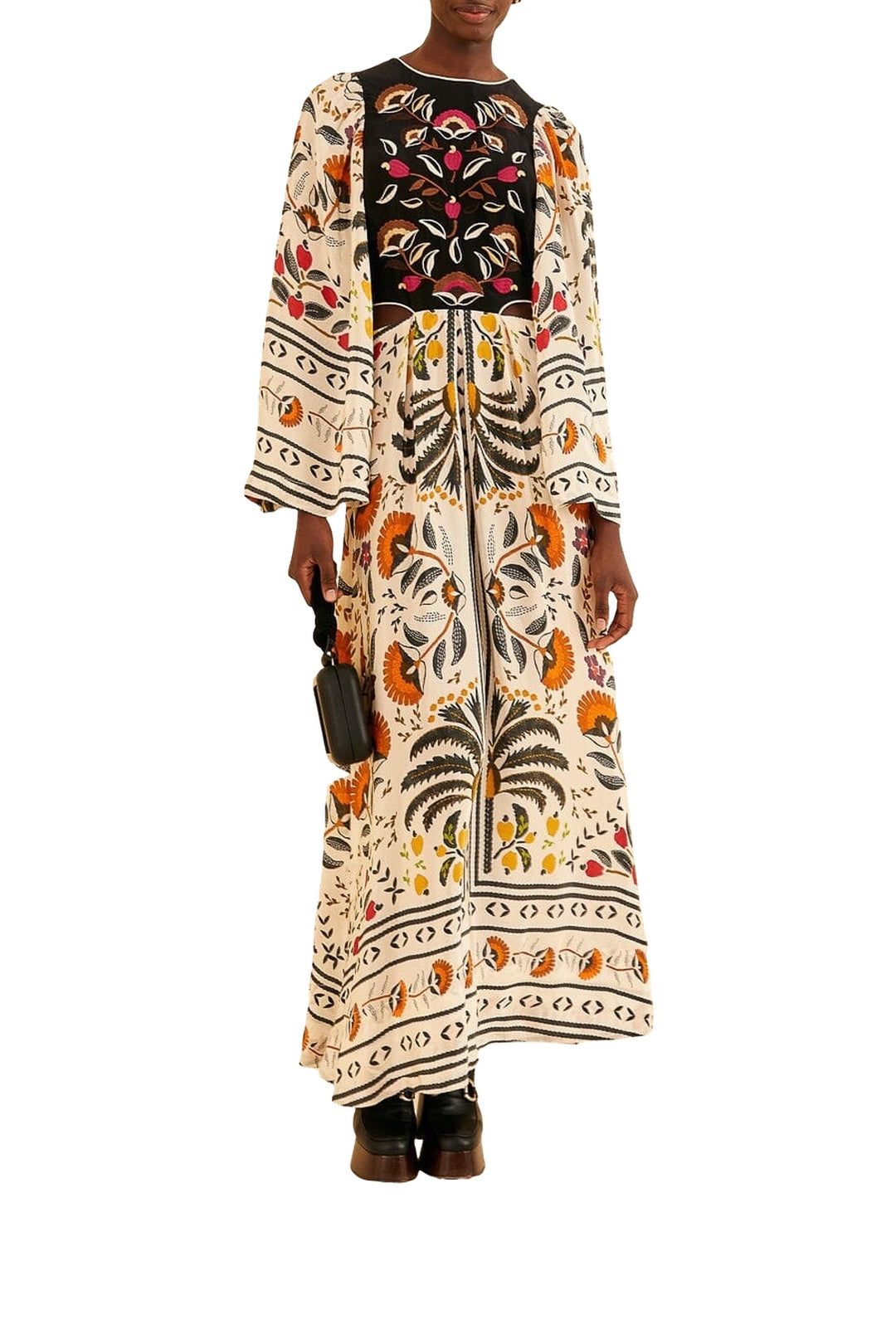 Robe longue Palm Paradise - Beige