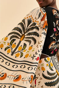 Robe longue Palm Paradise - Beige