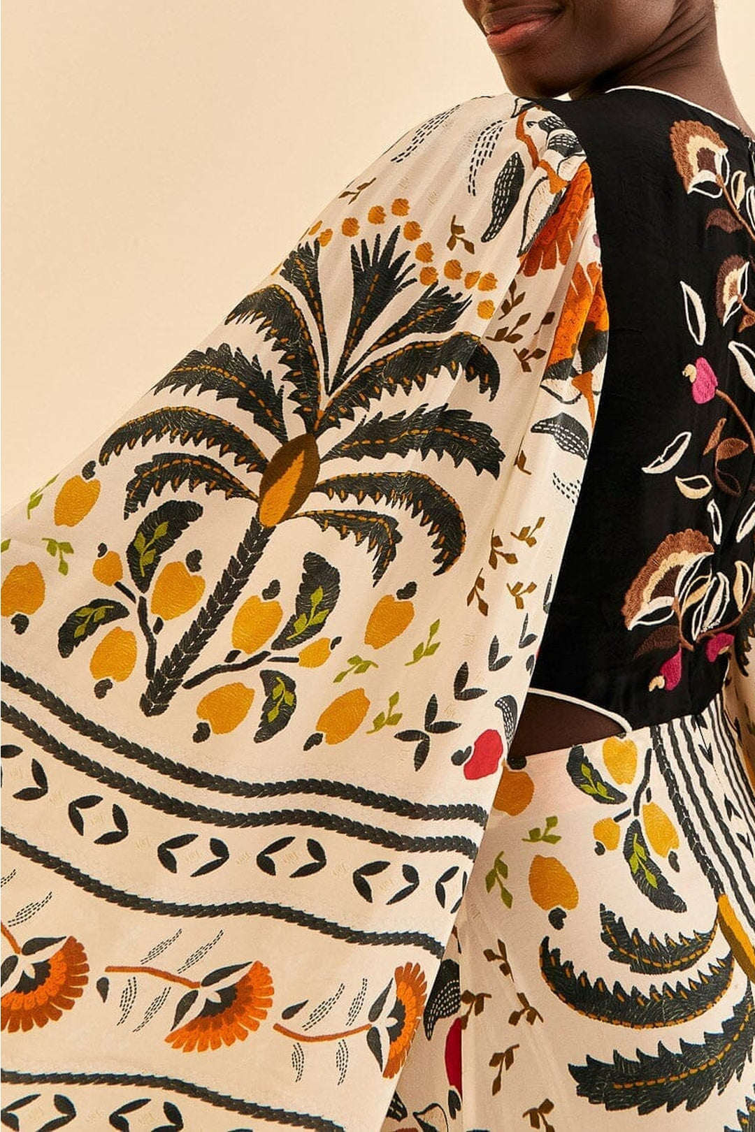 Robe longue Palm Paradise - Beige