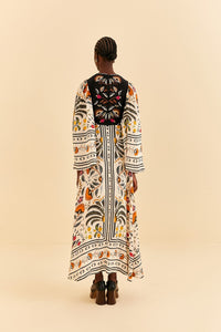 Robe longue Palm Paradise - Beige