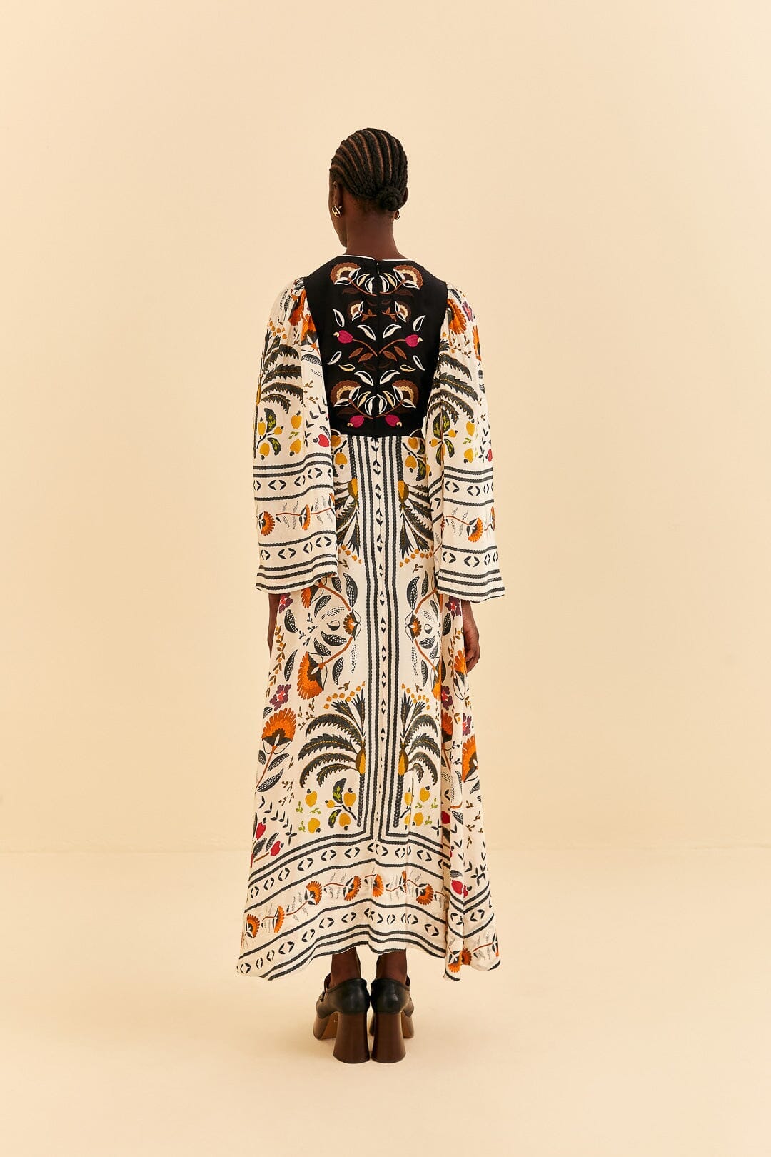Robe longue Palm Paradise - Beige