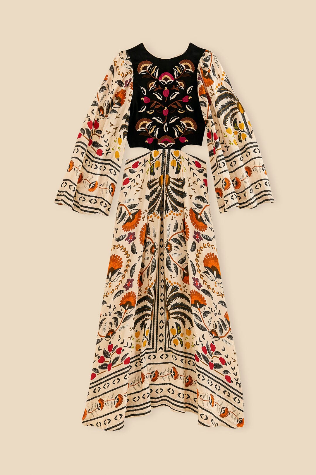 Robe longue Palm Paradise - Beige