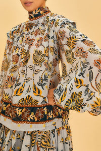 Floral Silver Top manches longues - Floral Silver