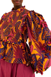 Blouse à manches longues - Jaune