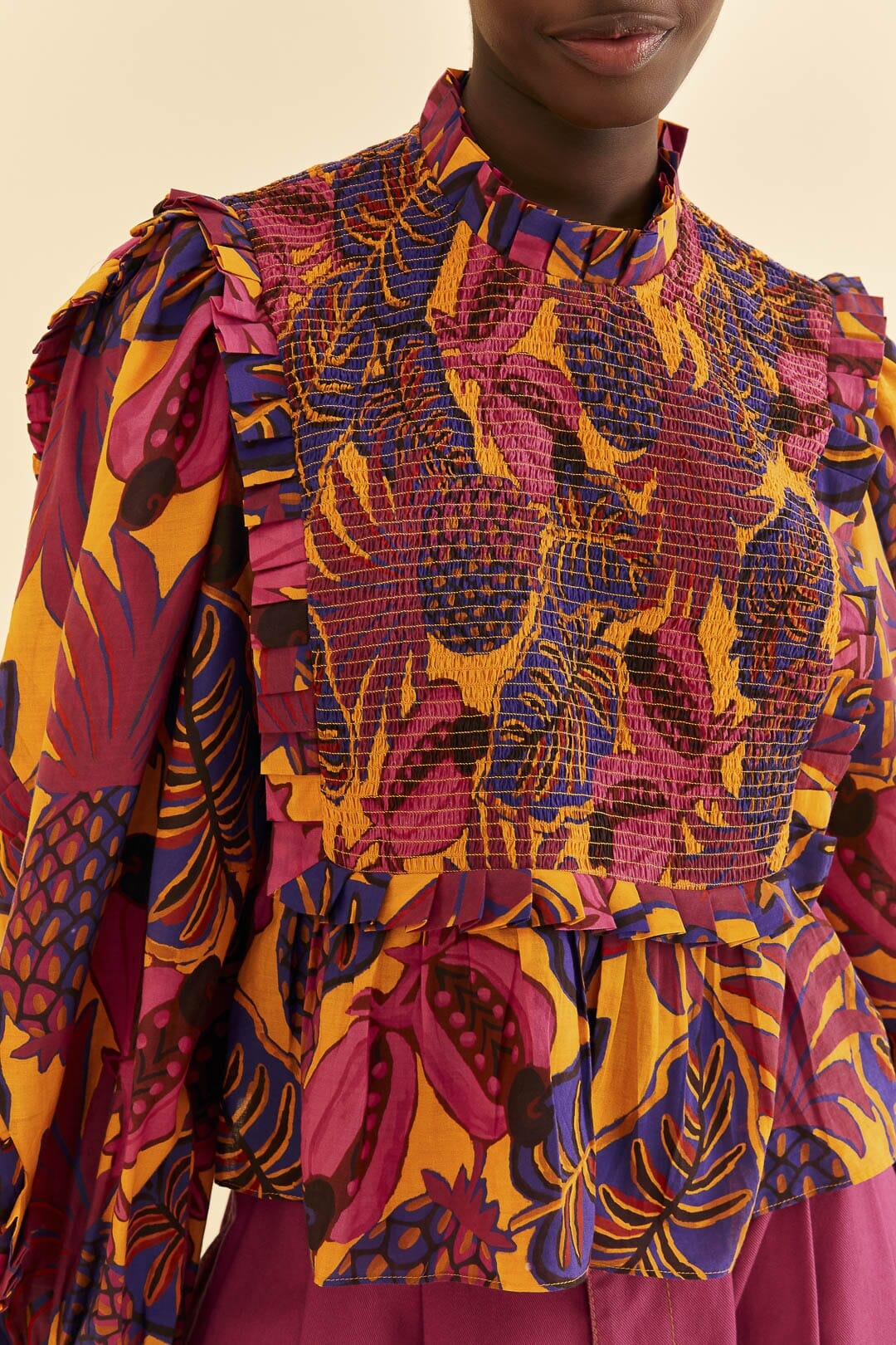 Blouse à manches longues - Jaune