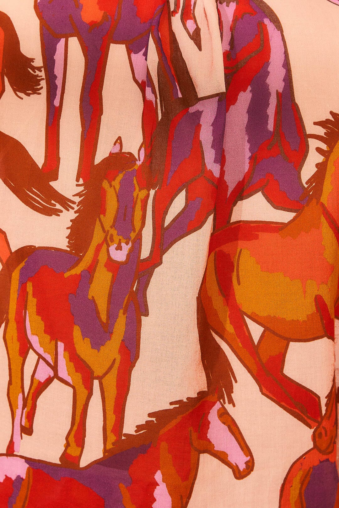 Blouse à nœud papillon Wild Horses en coton - Rose