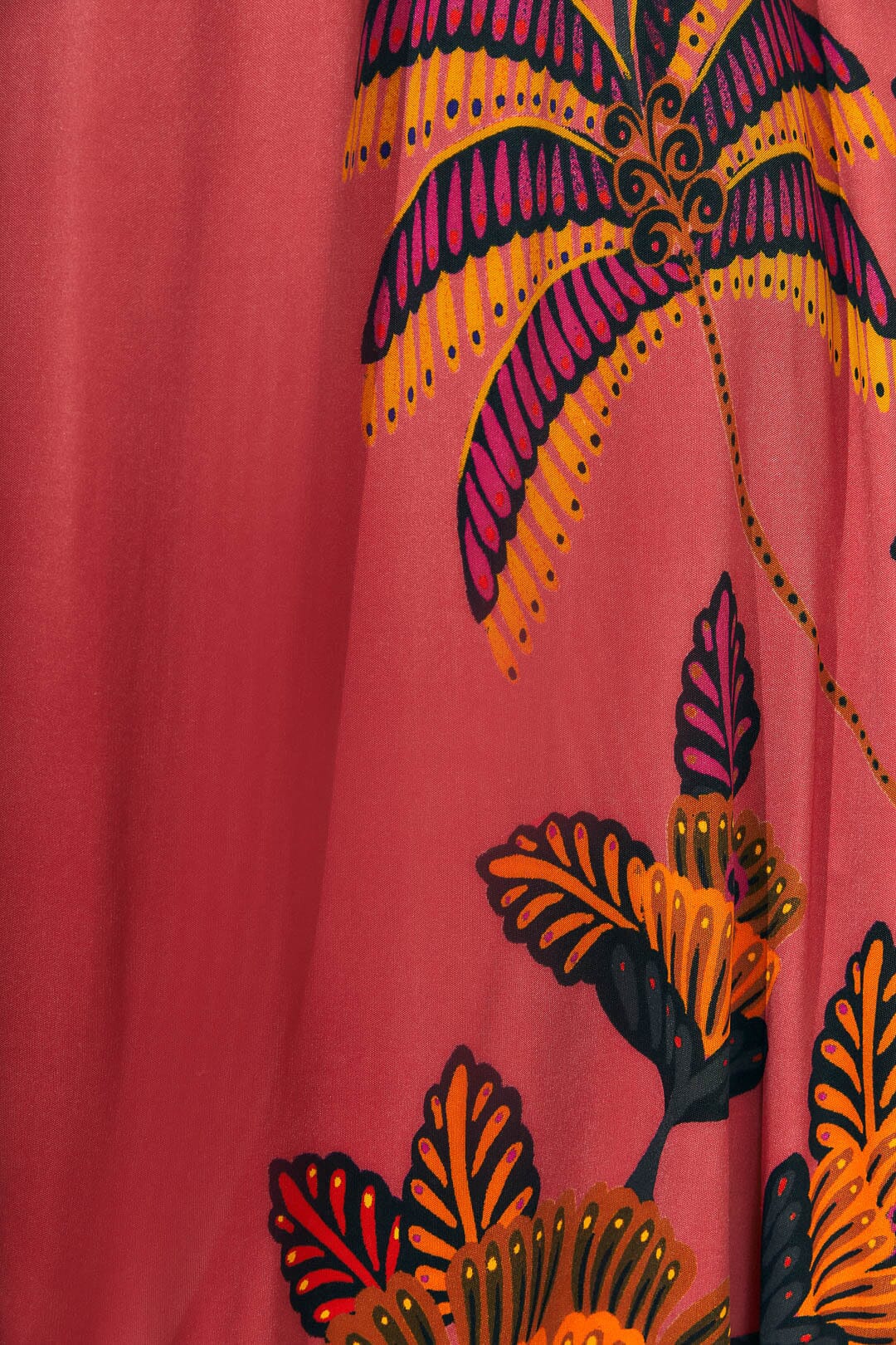 Robe longue Living Bloom Blush à col montant - Rose