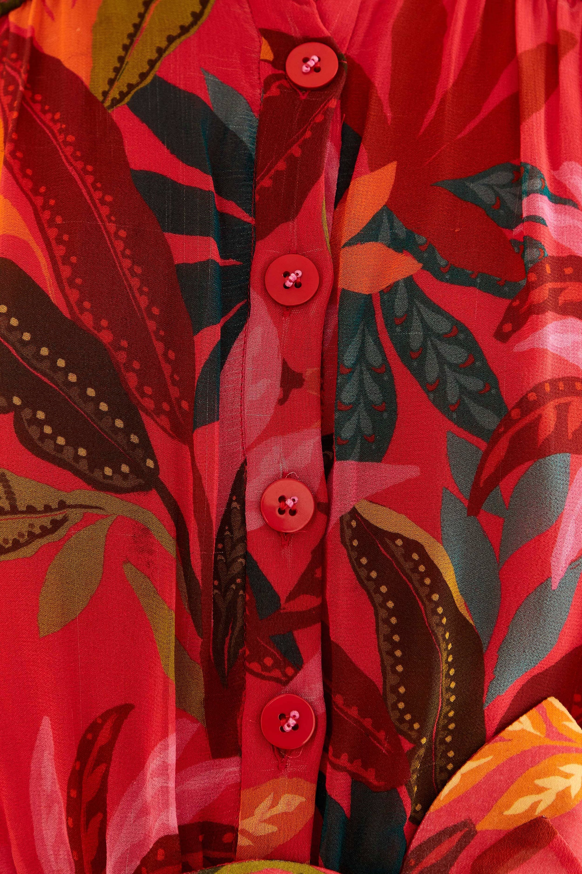 Robe longue à manches longues - Rouge