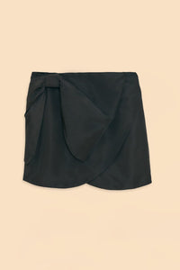 Jupe courte en taffetas - Noir