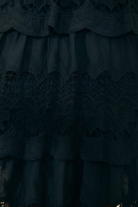 Robe midi Richilieu - Noir
