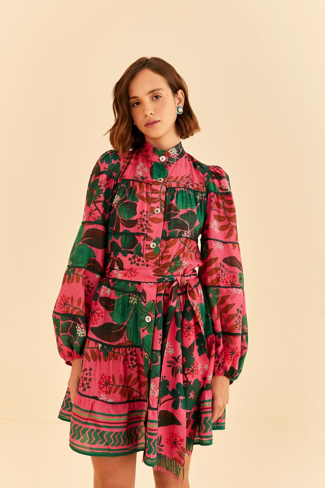 NEW_Floral Yard Blush Robes courtes - Floral Yard Blush