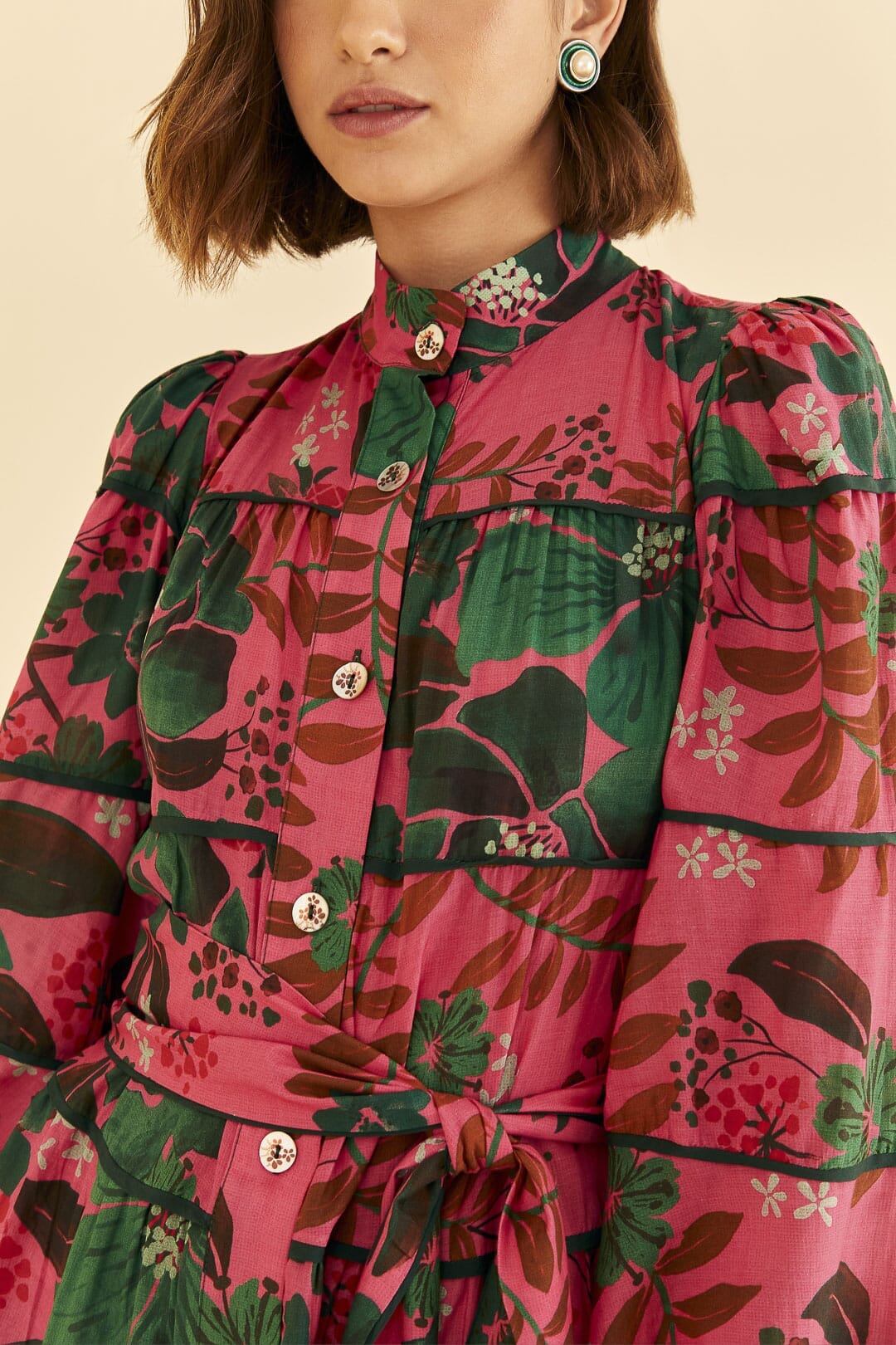 NEW_Floral Yard Blush Robes courtes - Floral Yard Blush
