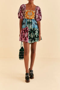 Robe courte Sweet Mermaids en coton - Multicolore
