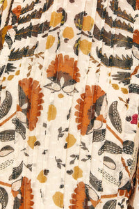 Palms paradise high neck short dress - Beige