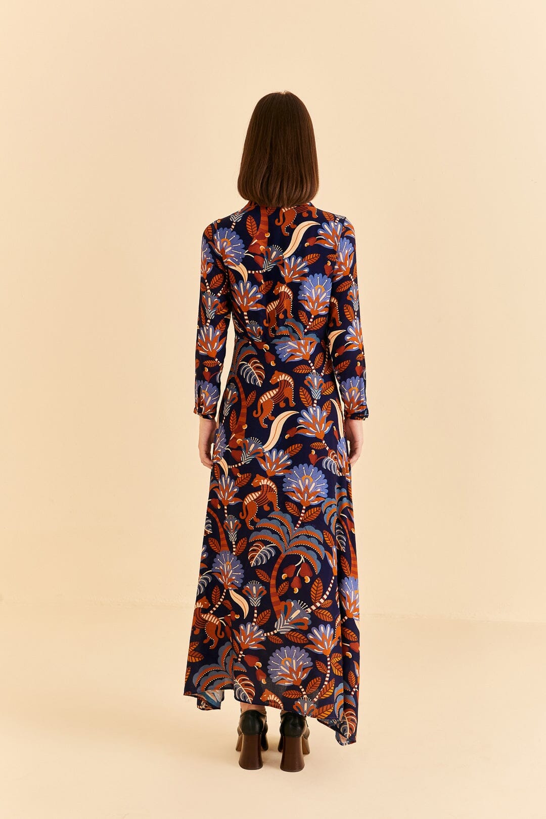 Robe longue à manches longues - Bleu