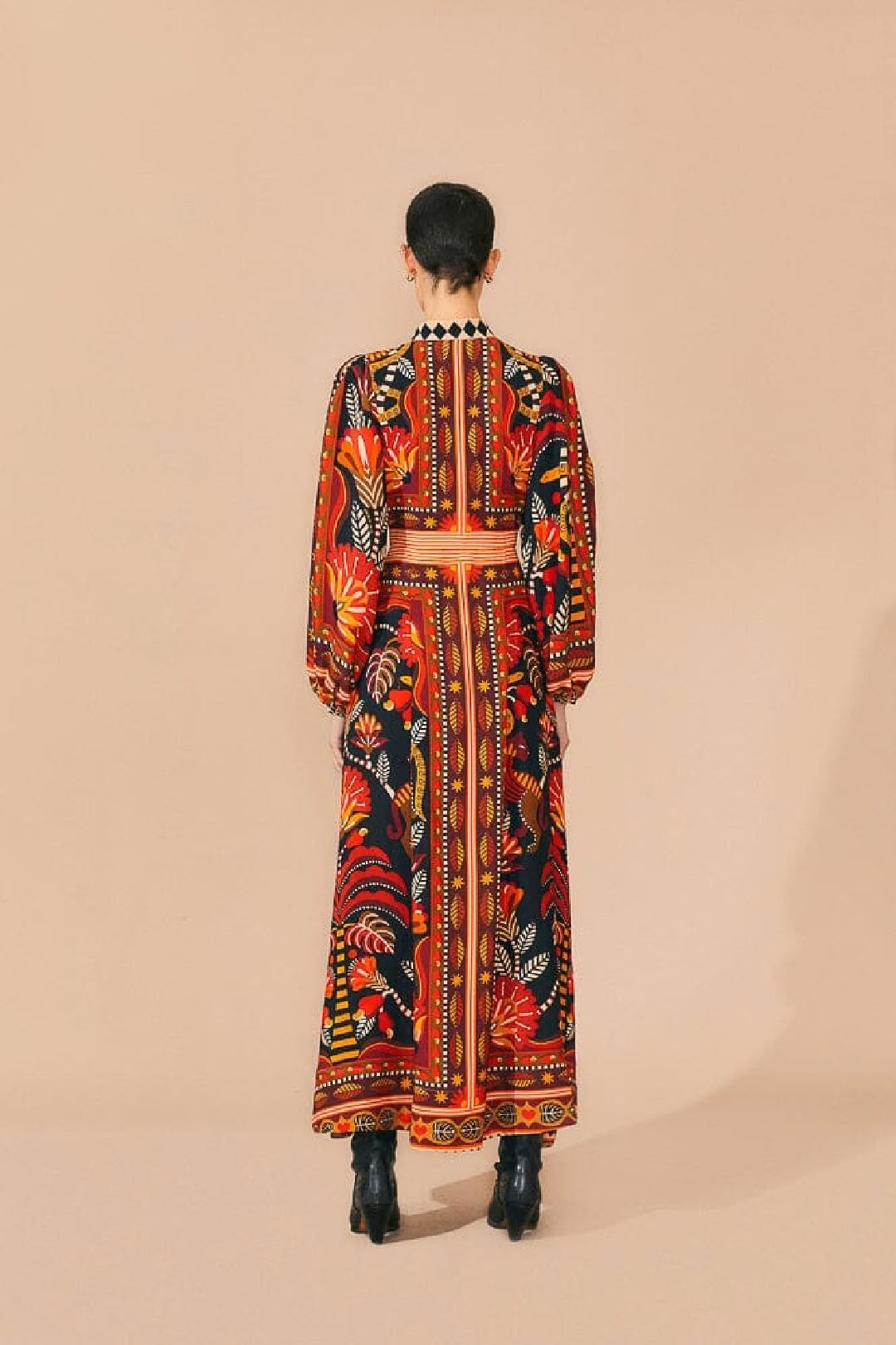 Nature Beauty Midi Dress - Red