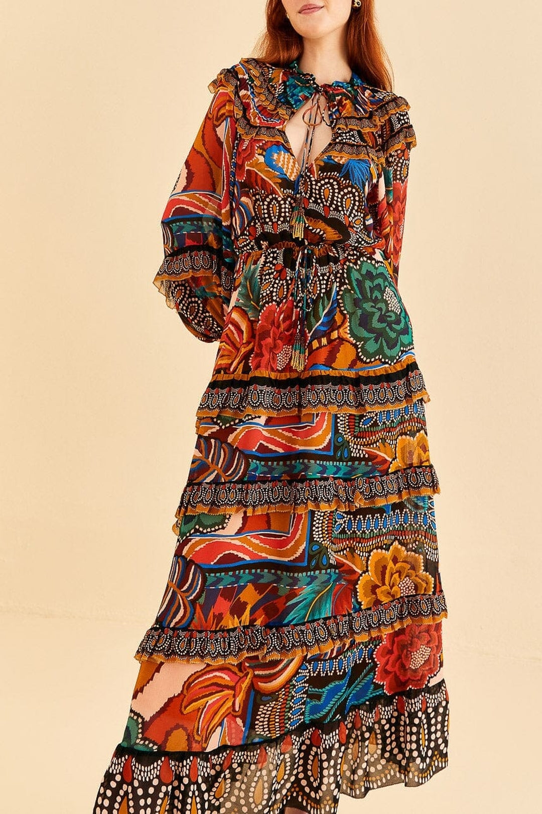 Robe longue Fall Mix - Noir