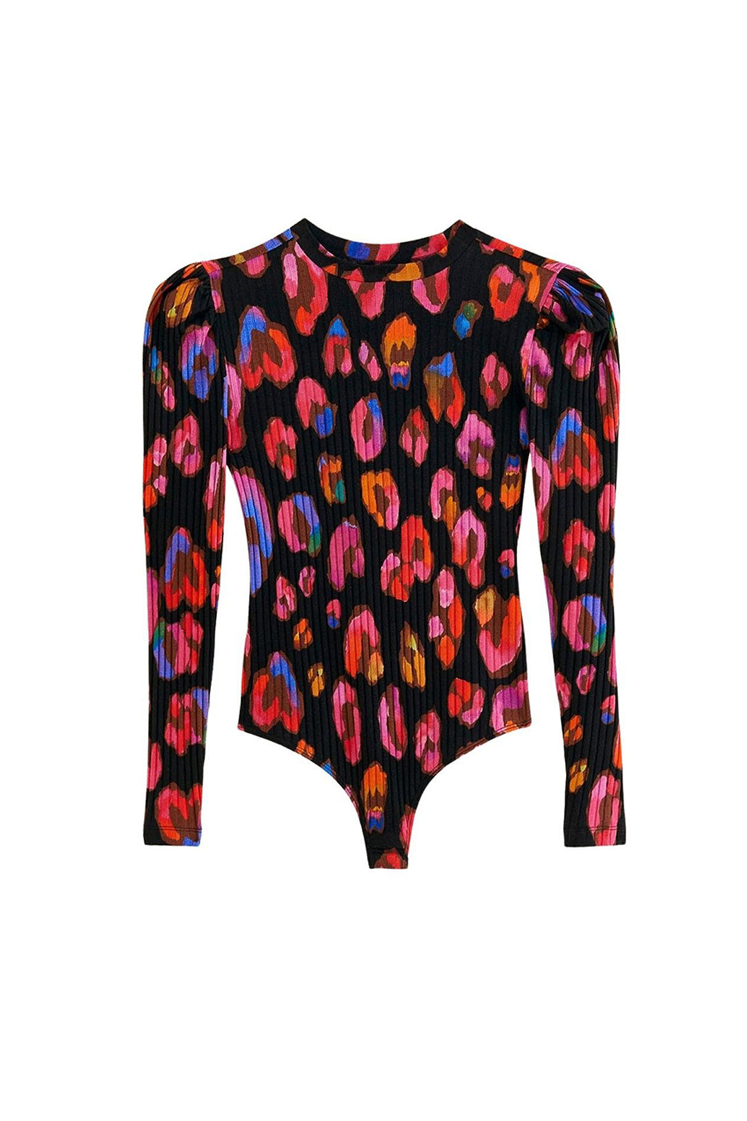 Body manche longue Iridescent Leopards - Rouge