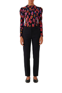 Body manche longue Iridescent Leopards - Rouge