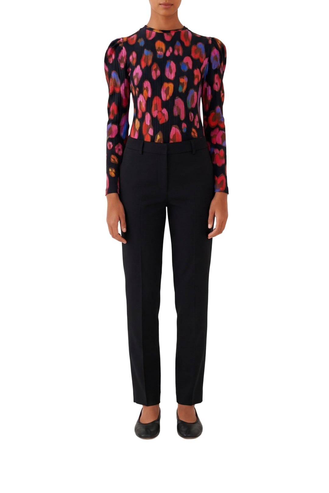 Body manche longue Iridescent Leopards - Rouge