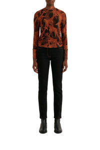 Blouse Giraffes en tulle - Marron