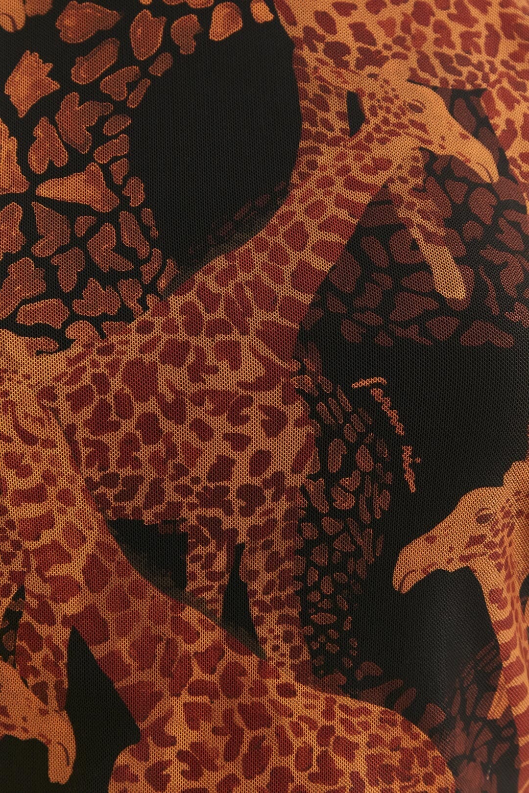 Blouse Giraffes en tulle - Marron