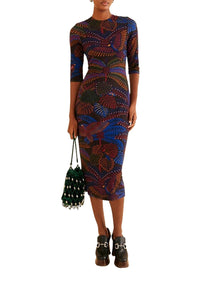 Robe midi à bretelles - Noir