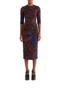 Robe midi à bretelles - Noir