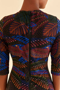 Robe midi à bretelles - Noir