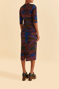 Robe midi à bretelles - Noir