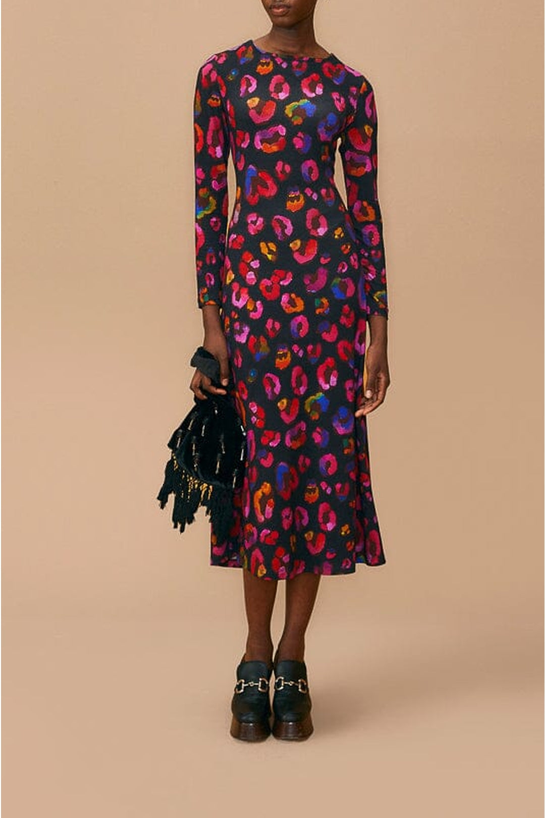 DJV_Leopard Black Robes midi - Leopard Black