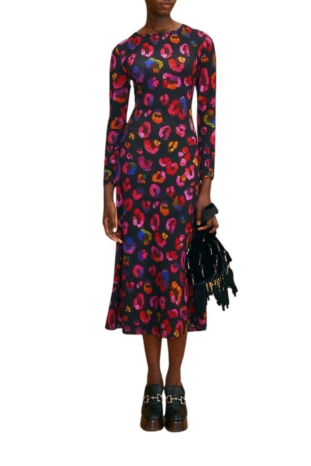 DJV_Leopard Black Robes midi - Leopard Black