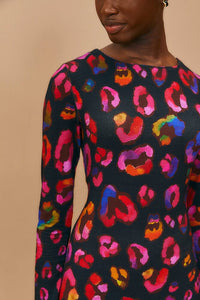 DJV_Leopard Black Robes midi - Leopard Black